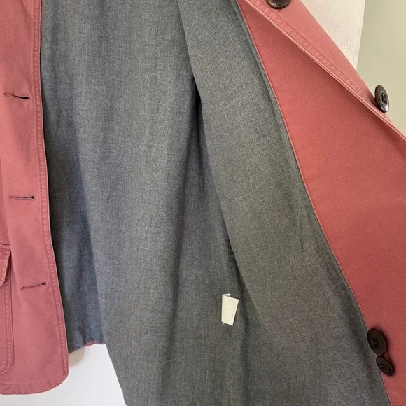 L.L. Bean Women's Barn Red chore coat Jacket with Corduroy Trim- - Picture 6 of 6